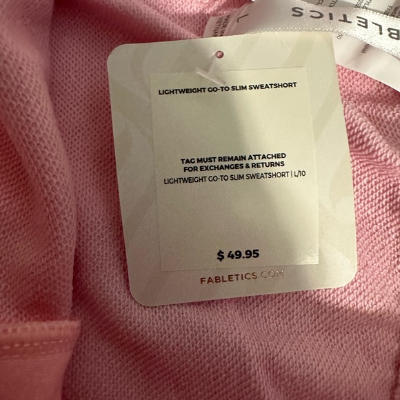 NWT Fabletics Women’s Pink Sweat-shorts - Picture 4 of 4